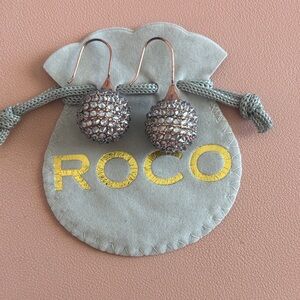 Rose Gold Crystal Drop Earrings